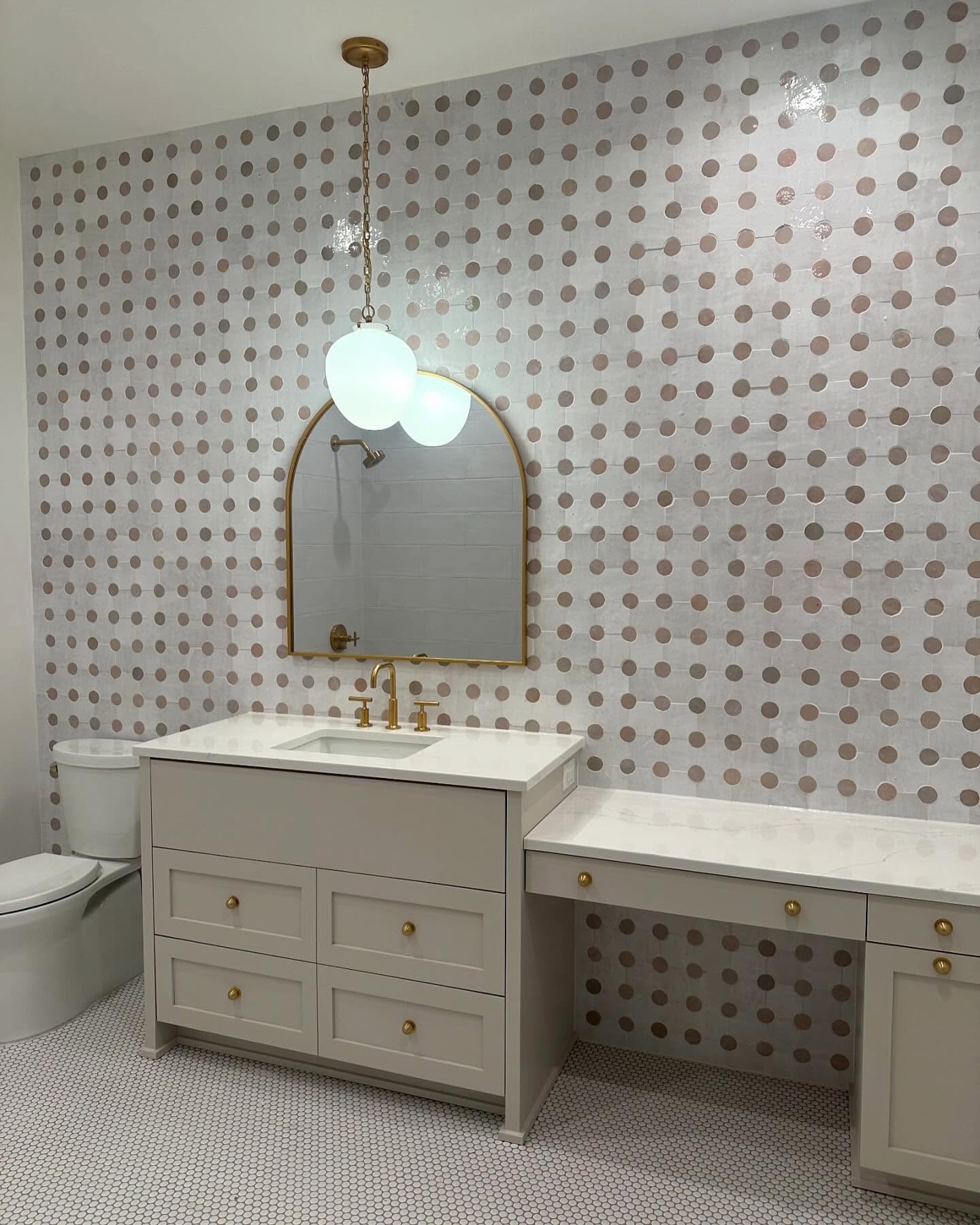 Dot mosaic tile floor